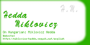 hedda miklovicz business card